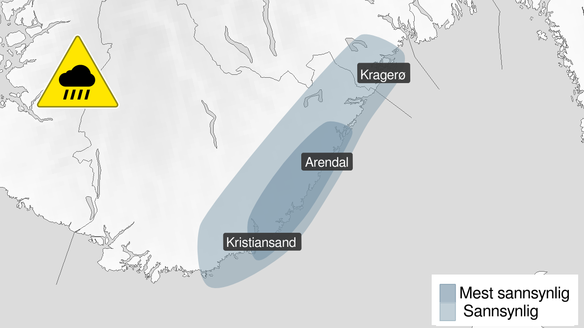 Farevarsel om styrtregn